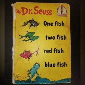 Dr. Seuss 'One Fish Two Fish Red Fish Blue Fish' Book 1960